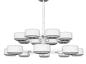Chandelier Jalen Two Tier Chandelier Modello 3D