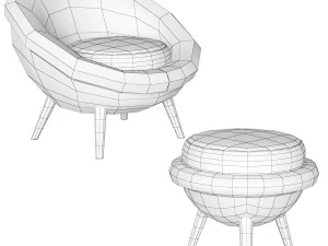 Armchair Grand Oeuf 3D Model
