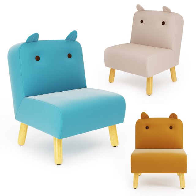 Jiggle Giggle kids chair with ears 3D Model .c4d .max .obj .3ds .fbx .stl .blend 