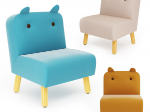 Jiggle Giggle kids chair with ears 3D Model