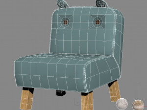 Jiggle Giggle kids chair with ears 3D Model