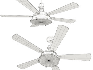 Chandelier Fan Kichler Hatteras Bay 60 Inch Hatteras Bay 3D मॉडल