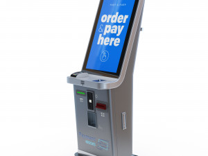 Self-service kiosk PK250 Cash Card Payment 3D Model