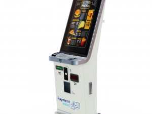 Self-service kiosk PK250 Cash Card Payment 3D Model