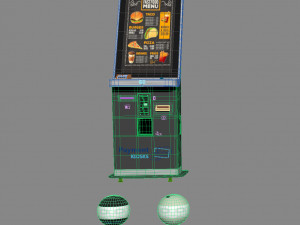 Self-service kiosk PK250 Cash Card Payment 3D Model