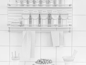 Kitchen set 3D Model