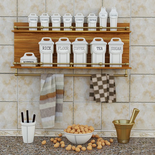 Kitchen set Modèle 3D .c4d .max .obj .3ds .fbx .stl .blend 