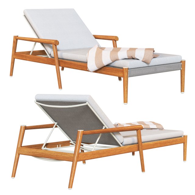 Deck chair Konos Chaise 3D-Modell .c4d .max .obj .3ds .fbx .stl .blend 