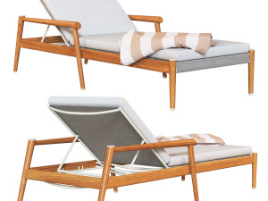 Deck chair Konos Chaise Modello 3D