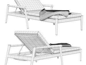 Deck chair Konos Chaise 3D-Modell