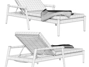 Deck chair Konos Chaise 3D Model