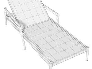 Deck chair Konos Chaise 3D Model