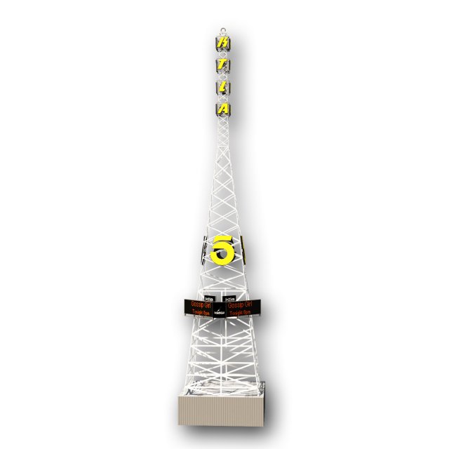 KTLA TV Tower 3D Model .c4d .max .obj .3ds .fbx .stl .blend 