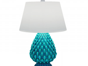 Aqua Raindrop Ceramic Table Lamp Modelo 3D