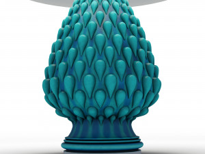 Aqua Raindrop Ceramic Table Lamp 3D Model