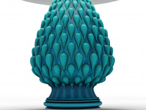 Aqua Raindrop Ceramic Table Lamp 3D Model