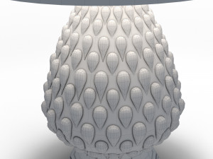 Aqua Raindrop Ceramic Table Lamp 3D Model