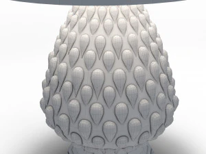 Aqua Raindrop Ceramic Table Lamp 3D Model