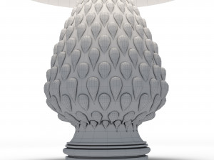 Aqua Raindrop Ceramic Table Lamp 3D Model