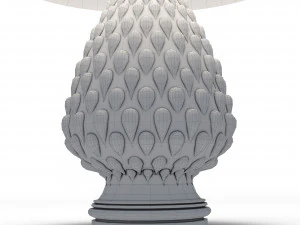 Aqua Raindrop Ceramic Table Lamp 3D Model