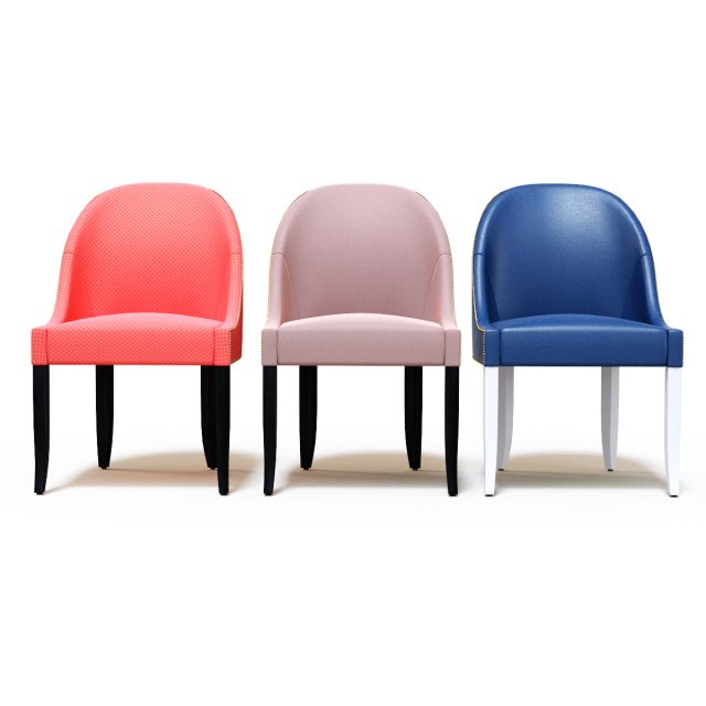 Chair Lisbonne 3D Model .c4d .max .obj .3ds .fbx .stl .blend 