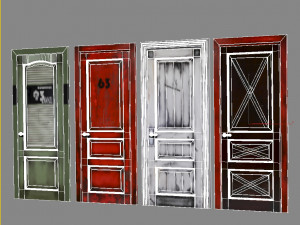 Loft style doors 3D Model