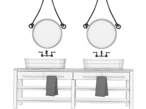 Loft style bathroom furniture Model 3D