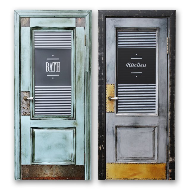 Loft style doors kitchen bathroom 3D 模型 .c4d .max .obj .3ds .fbx .stl .blend 