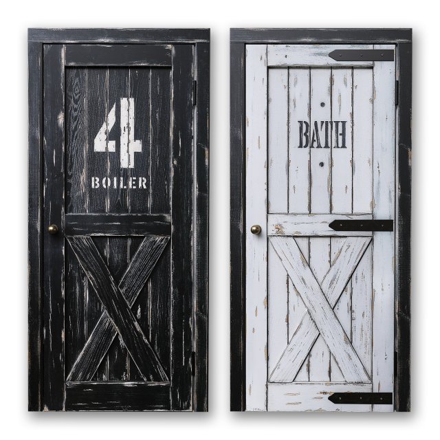 Loft style doors boiler bathroom Model 3D .c4d .max .obj .3ds .fbx .stl .blend 