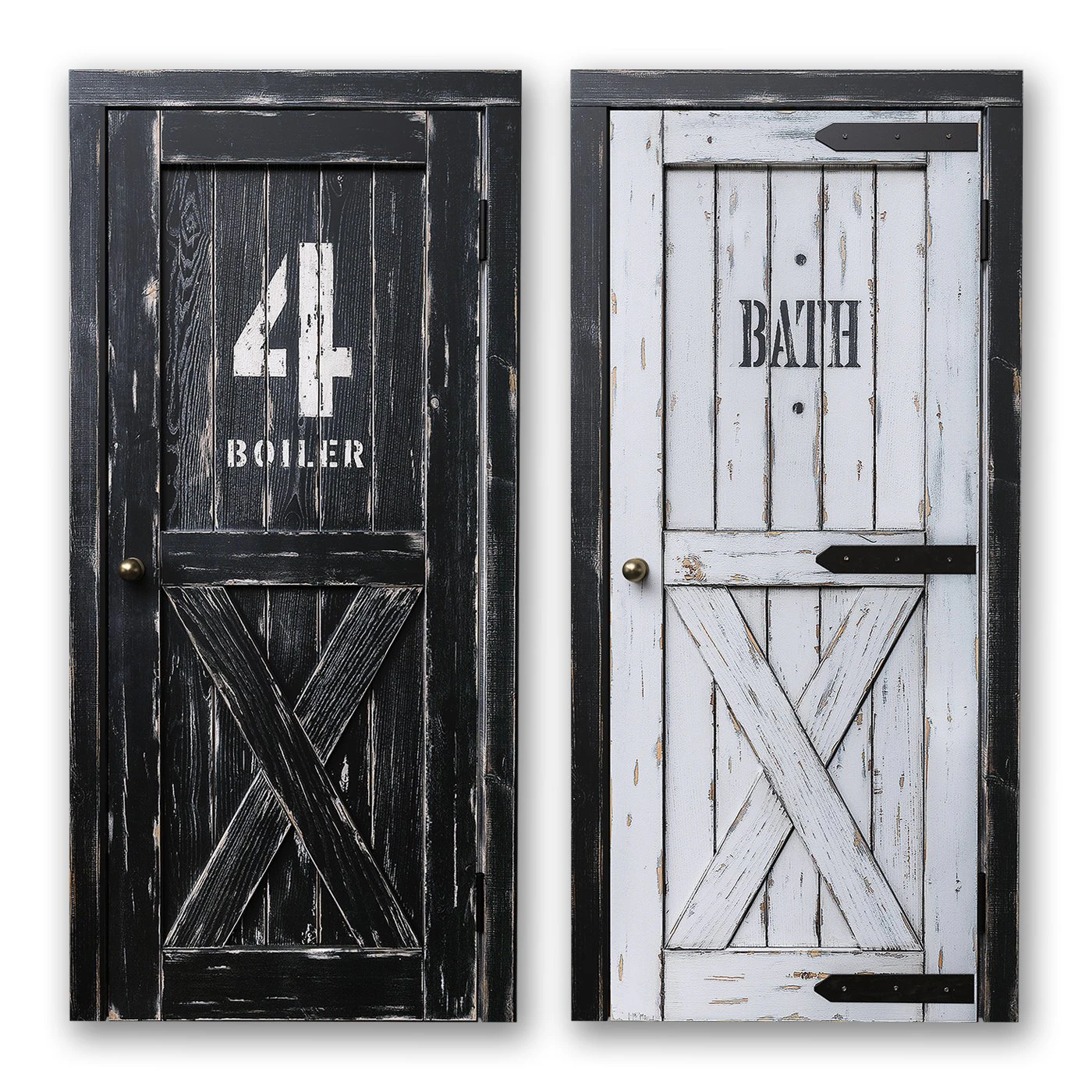 Loft style doors boiler bathroom 3D Model .c4d .max .obj .3ds .fbx .stl .blend 