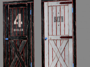 Loft style doors boiler bathroom Model 3D