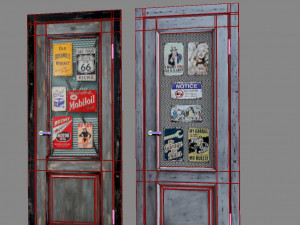 Loft style doors 3D Model