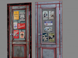 Loft style doors 3D Model