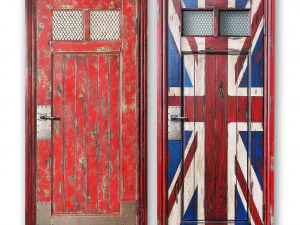 로프트 스타일 문 플래그 3D 모델