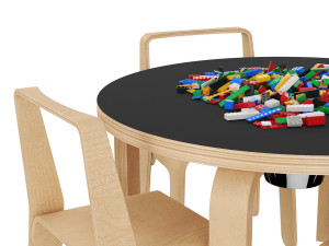 Look Me children table and chair Modello 3D