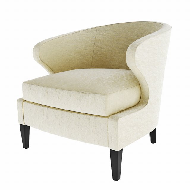 Armchair Lorae Lounge Bright Chair 3D 模型 .c4d .max .obj .3ds .fbx .stl .blend 