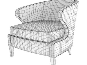Armchair Lorae Lounge Bright Chair 3D 模型