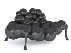 Sofa sapi gila Model 3D