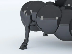 Sofa sapi gila Model 3D