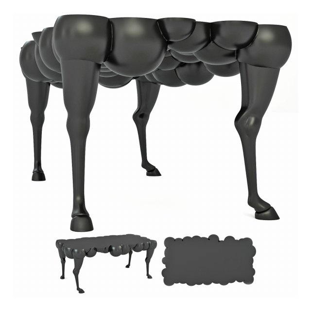 Table mad horse Modèle 3D .c4d .max .obj .3ds .fbx .stl .blend 