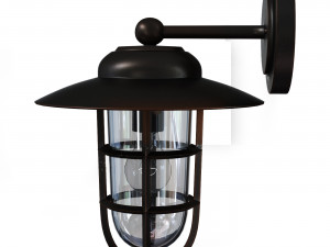 Wall Lamp Marlowe High Bronze Metal Cage Outdoor 3D मॉडल