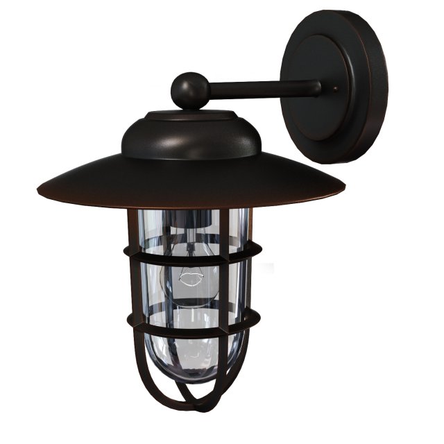 Wall Lamp Marlowe High Bronze Metal Cage Outdoor 3D मॉडल .c4d .max .obj .3ds .fbx .stl .blend 