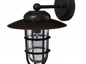 Wall Lamp Marlowe High Bronze Metal Cage Outdoor 3D Model
