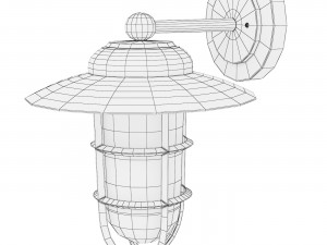 Wall Lamp Marlowe High Bronze Metal Cage Outdoor 3D मॉडल
