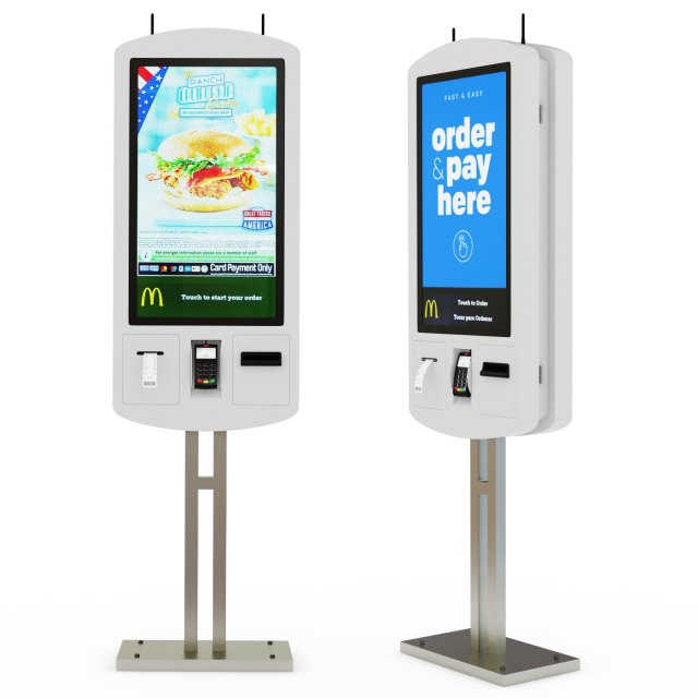 McDonalds self-service kiosk Modelo 3D .c4d .max .obj .3ds .fbx .stl .blend 