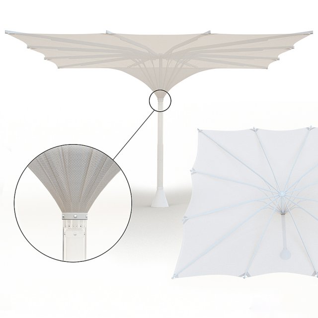 Umbrella MDT-tex Tulip Form 3D मॉडल .c4d .max .obj .3ds .fbx .stl .blend