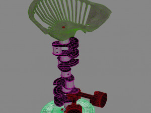 Crankshaft bar stool 3D 模型