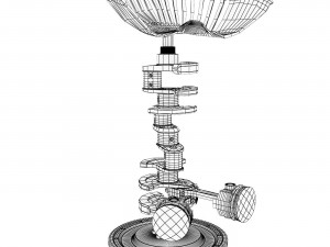 Crankshaft bar stool 3D 模型