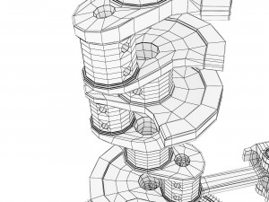 Crankshaft bar stool 3D 模型