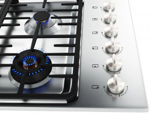 Fog&atilde;o Miele 6 e 4 bocas com exaustor Modelo 3D